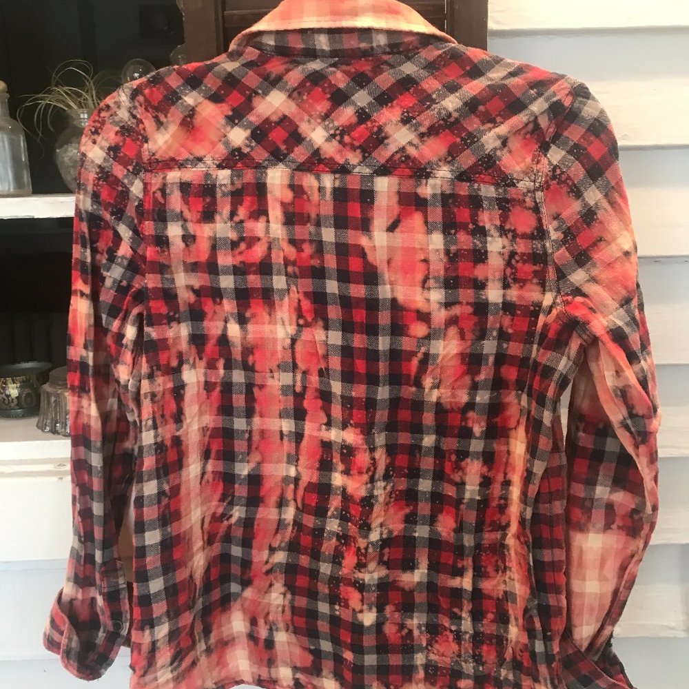 Check&Stripe bleached flannel - Picture 3 of 4